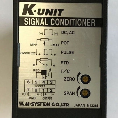 M-SYSTEM KYV-AA-B SIGNAL CONDITIONER K-UNIT 100VAC 4-20MA DC