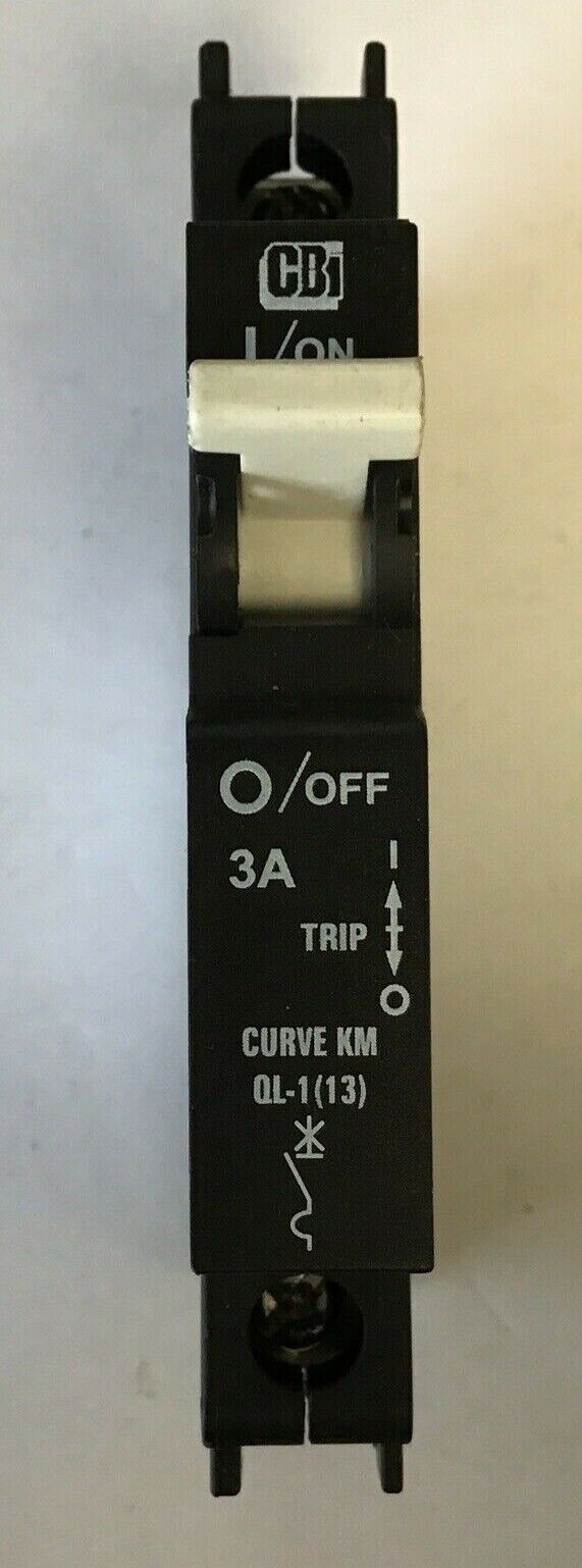 CB1 QL-1(13) CIRCUIT BREAKER 3A 240VAC CURVE KM ***LOTOF3***