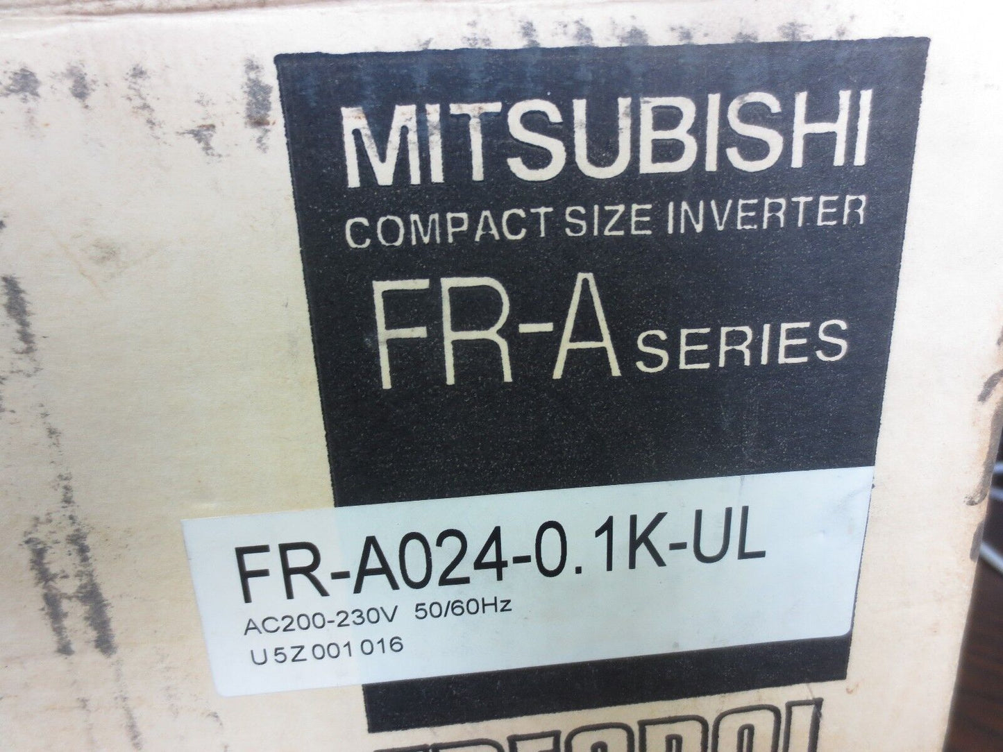 MITSUBISHI FR-A024-0.1K-UL GENERAL PURPOSE INVERTER -