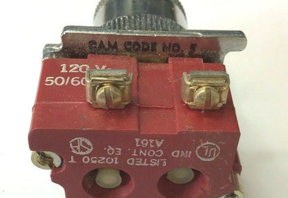 CUTLER HAMMER 10250T6035 ILLUMINATED SELECTOR SWITCH 120V 50/60HZ