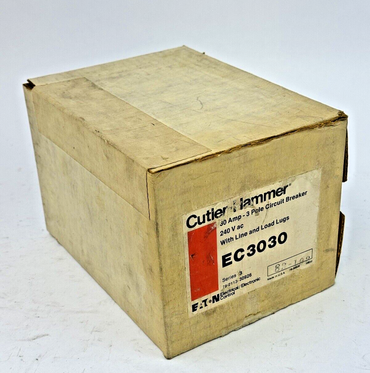 CUTLER-HAMMER / EATON - EC3030 SER. 3 - CIRCUIT BREAKER - 30A/ 240 VAC/ 3 POLE