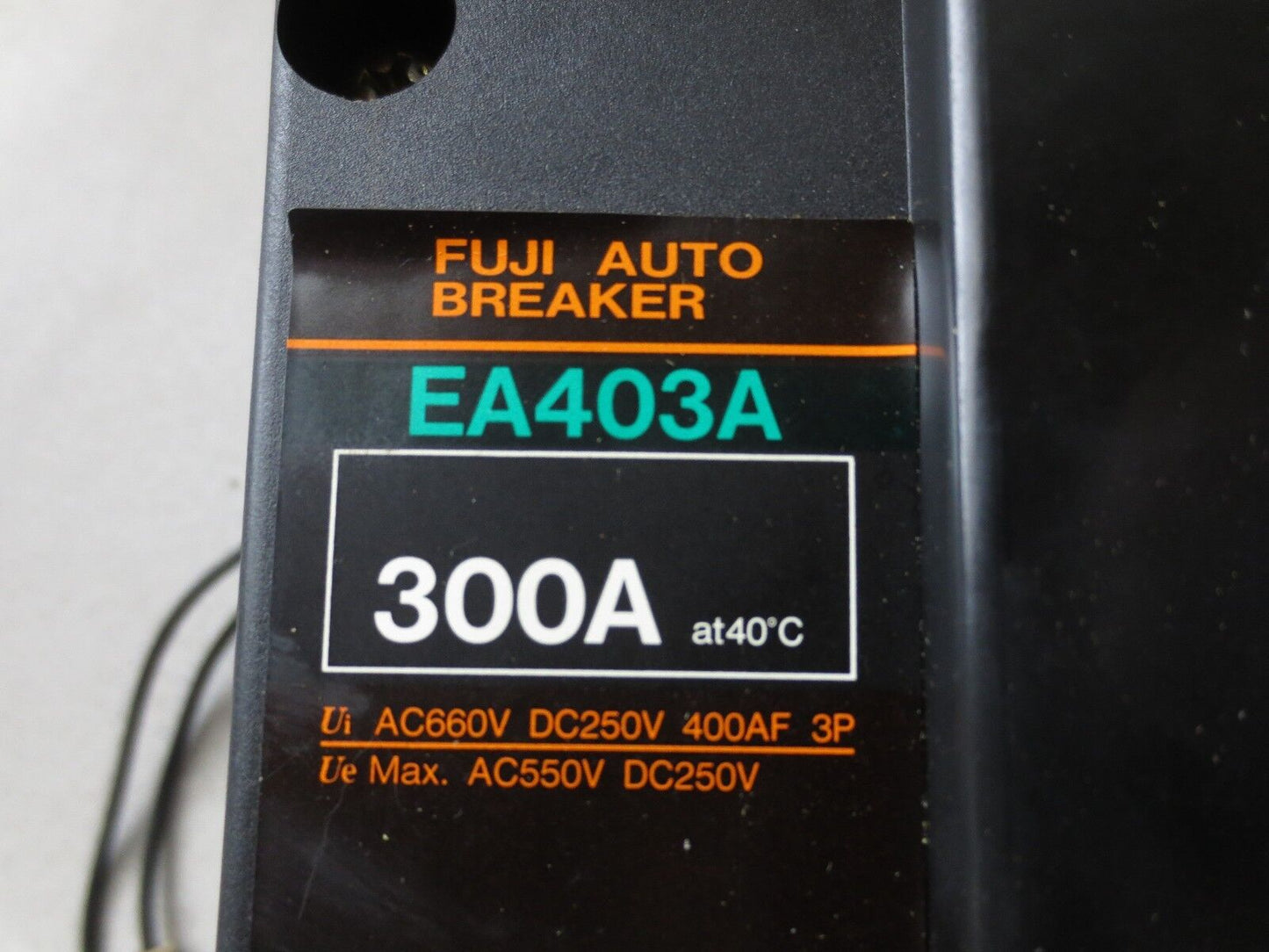 FUJI ELECTRIC EA403A CIRCUIT BREAKER 300A, 660VAC, 250VDC, 3-POLE