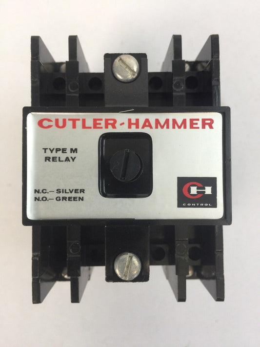 CUTLER HAMMER D23MBA TYPE "M" RELAY 0NO 0NC COIL 120V 60CY 9-1989-1