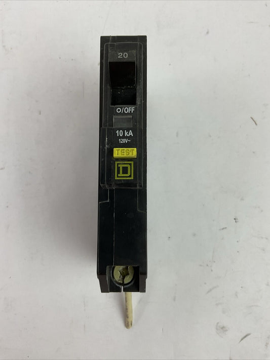 SQUARE D QO120GFI GROUND FAULT CIRCUIT BREAKER 1POLE 20AMP 120VAC