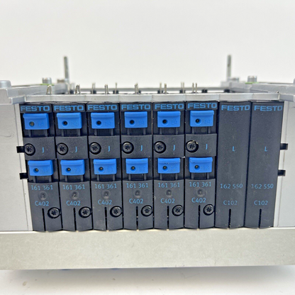 FESTO CPV14-V1 -VALVE MANIFOLD-W/ PNEUM CONNEC. & STACK PLATES, C402(6), C102(2)