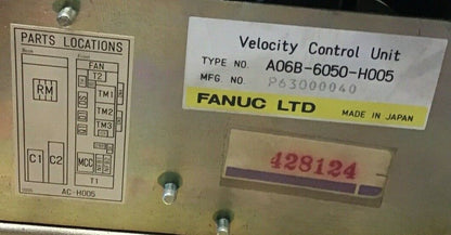 FANUC A06B-6050-H005 VELOCITY CONTROL UNIT
