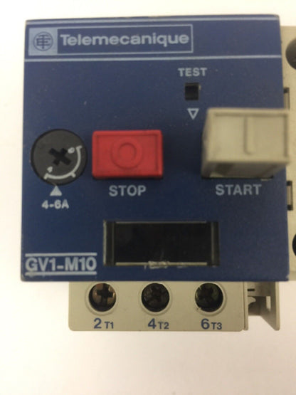 TELEMECANIQUE GV1-M10 MOTOR CIRCUIT BREAKER WITH GV1-A01 AUXILIARY CONTACT