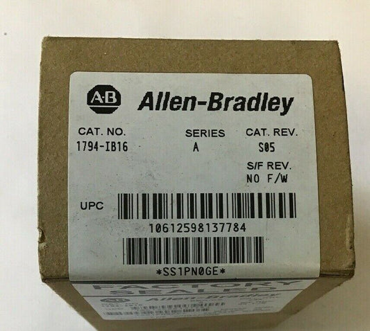 ALLEN BRADLEY 1794-IB16 SER.A INPUT MODULE S05, NO F/W