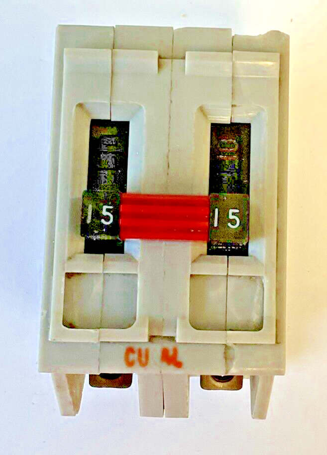 WADSWORTH A215C CIRCUIT BREAKER 15A 2POLE 120/240VAC TYPE A CLASS CTL NO SCREWS