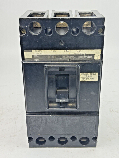 WESTINGHOUSE - DA3350 - MOLDED CASE CIRCUIT BREAKER - 3 POLE/240VAC/350A