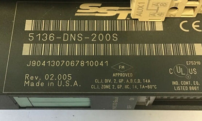 SIEMENS 5136-DNS-200S DEVICENET ADAPTER 24VDC W/TM-P15C23-A0 TERMINAL MODULE