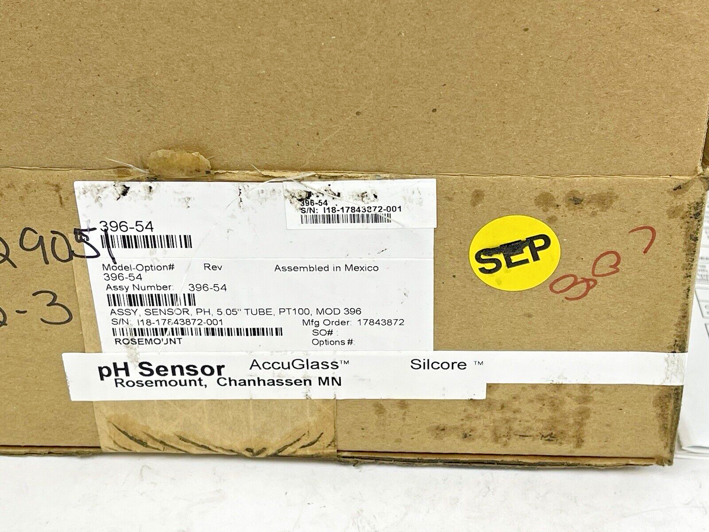 EMERSON - ROSEMOUNT - 396-54 - ASSY SENSOR PH,5.05" TUBE, PT 100, MOD 396