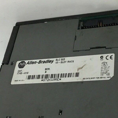 ALLEN BRADLEY 1746-P3 POWER SUPPLY SER.A  W/ 1746-A10 10 SLOT RACK