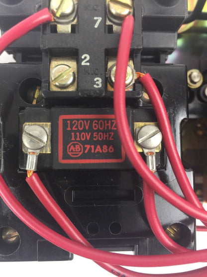 ALLEN BRADLEY 715-BOD117 TWO SPEED STARTER SEPARATE WINDING SIZE 1 120V 60HZ