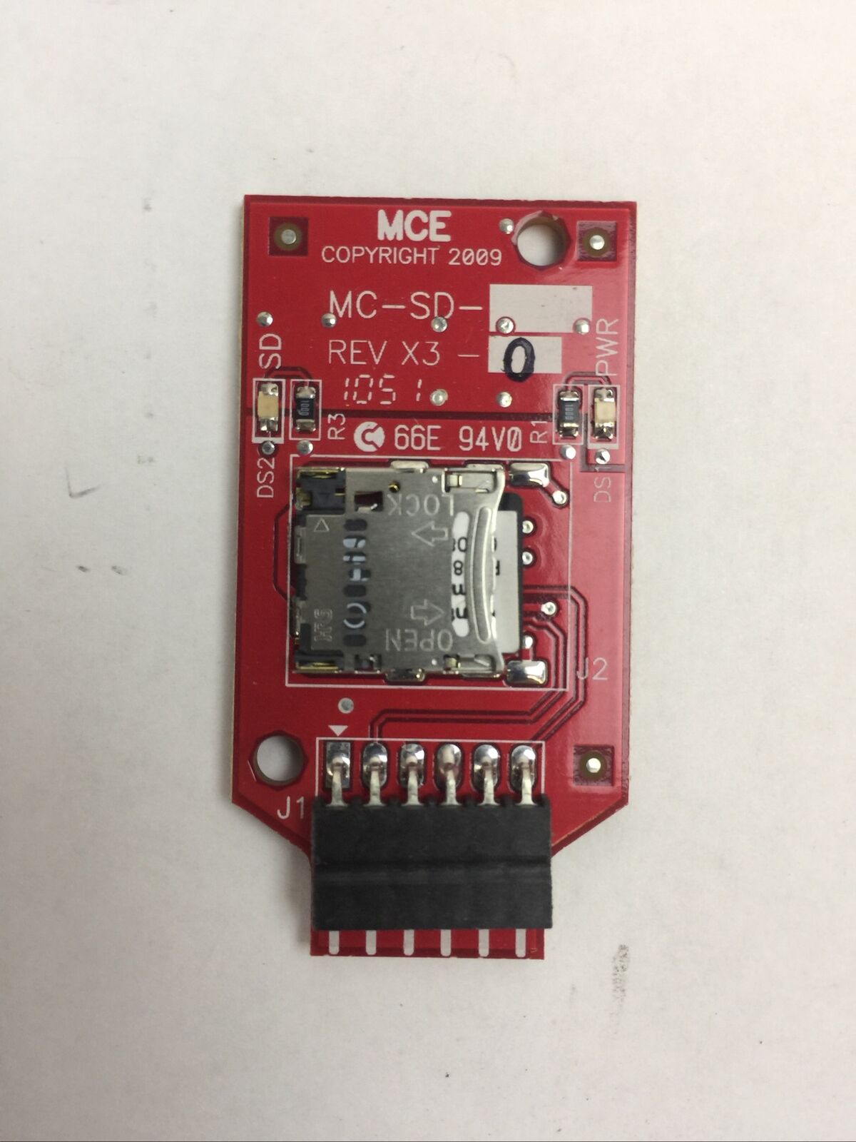 MCE MC-SD REV X3 CARD PLUGS INTO J15 ON TH HC-CHP BOARD CONTROLLER IMAGE REL 8.0