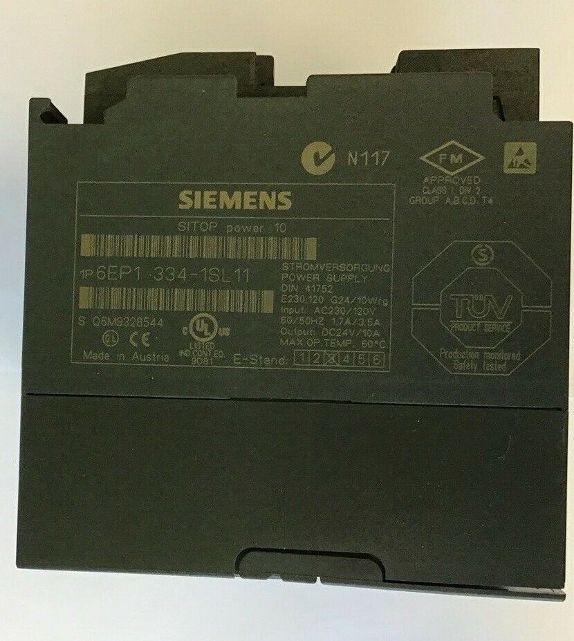 SIEMENS 1P6EP1-334-1SL11 SITOP POWER 10 POWER SUPPLY 230/120VAC 24VDC/10A