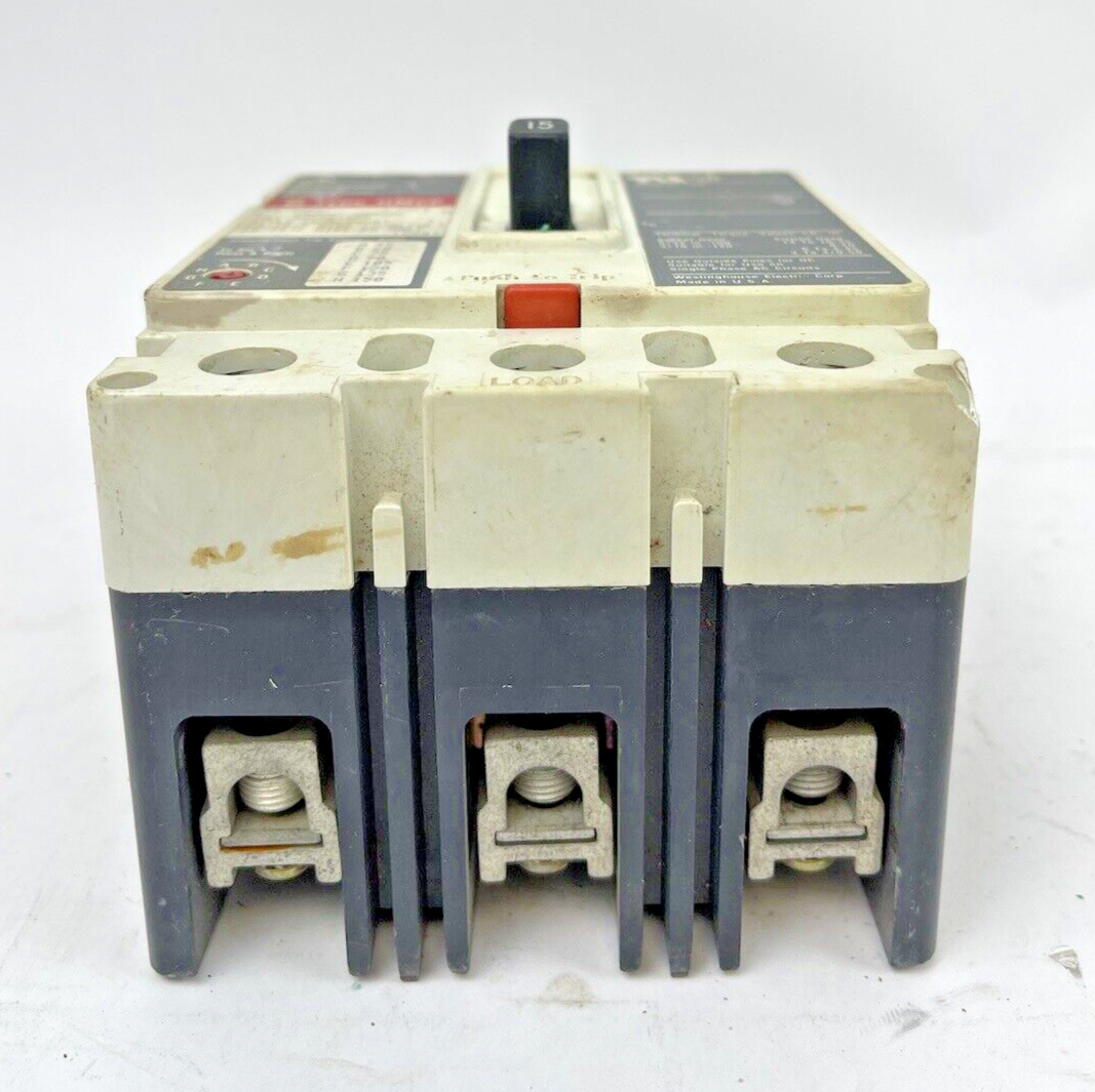 WESTINGHOUSE - HMCP015E0 - CIRCUIT BREAKER 6630C86G07, SER. C, 15A, 3-POLE- USED