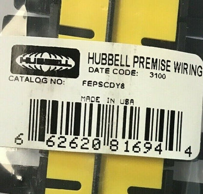 HUBBELL FEPSCDY8 16-PORT SC DUPLEX ADAPTER PANEL (YELLOW )