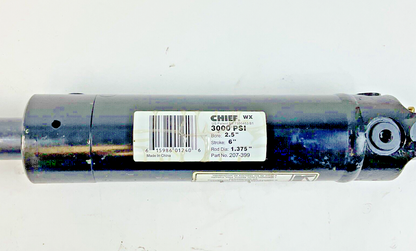 CHIEF WELDED HYDRAULIC CYLINDER 207-399 3000PSI 2.5"BORE 6"STROKE 1.375"ROD DIA