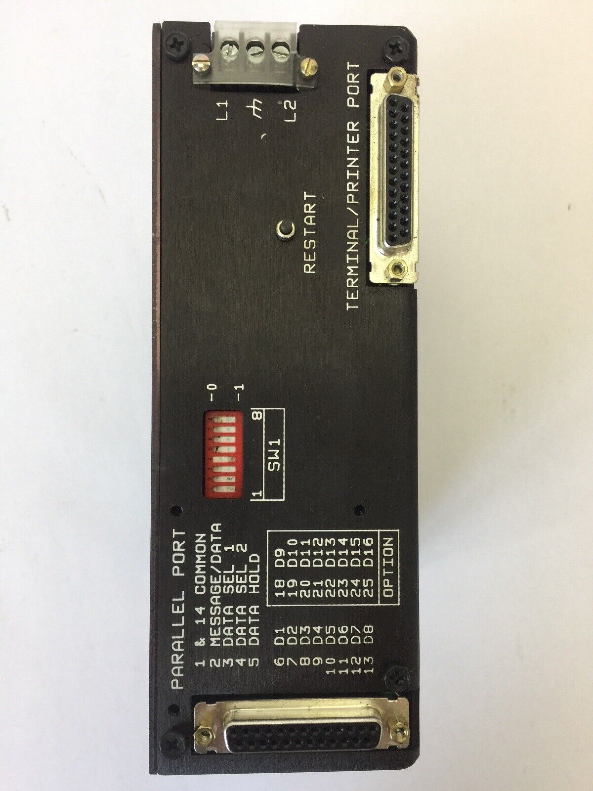 UTICOR TECHNOLOGY 150-115D2L08EX PROGRAMMABLE MESSAGE DISPLAY 115VAC 0.10A REV B