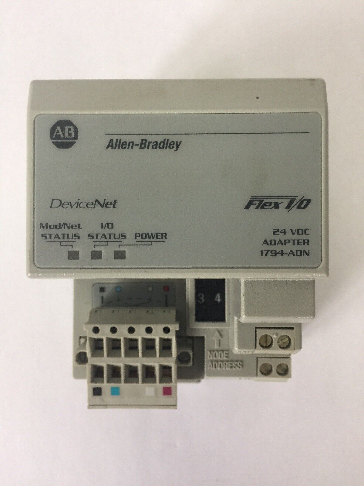 ALLEN BRADLEY 1794-ADN 24VDC ADAPTOR SER B REVA01 F/W REV J INPUT 24VDC OUTPUT