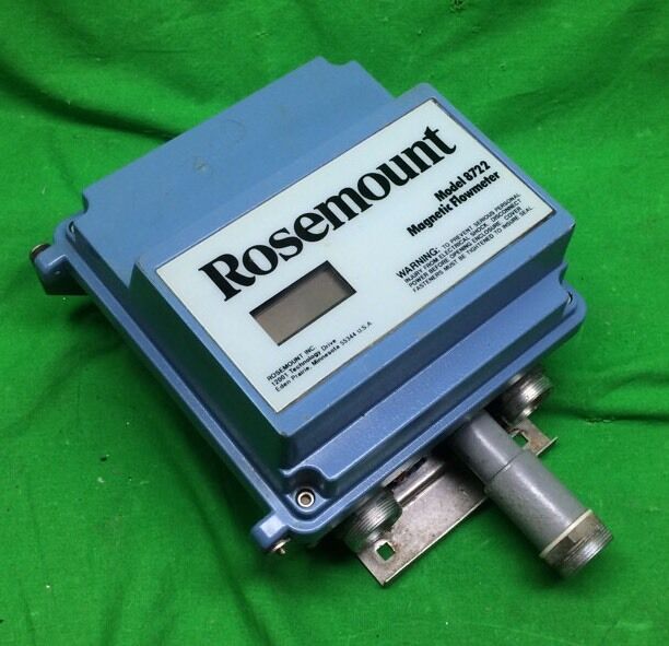 ROSEMOUNT 8722 RA12C1M5 MAGNETIC FLOWMETER / TRANSMITTER, RA12CM, 115V, 50/60HZ