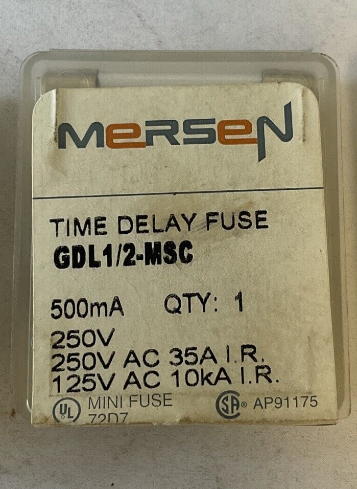 MERSEN GGC5-MSC(QTY10) AND GDL1/2-MSC(QTY12) FUSE 250VAC