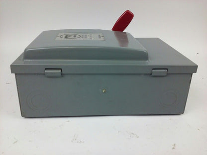 WESTINGHOUSE HU-322 SAFETY SWITCH 60A, 240V, 3P, NON FUSIBLE, 15-30 H.P., NEW