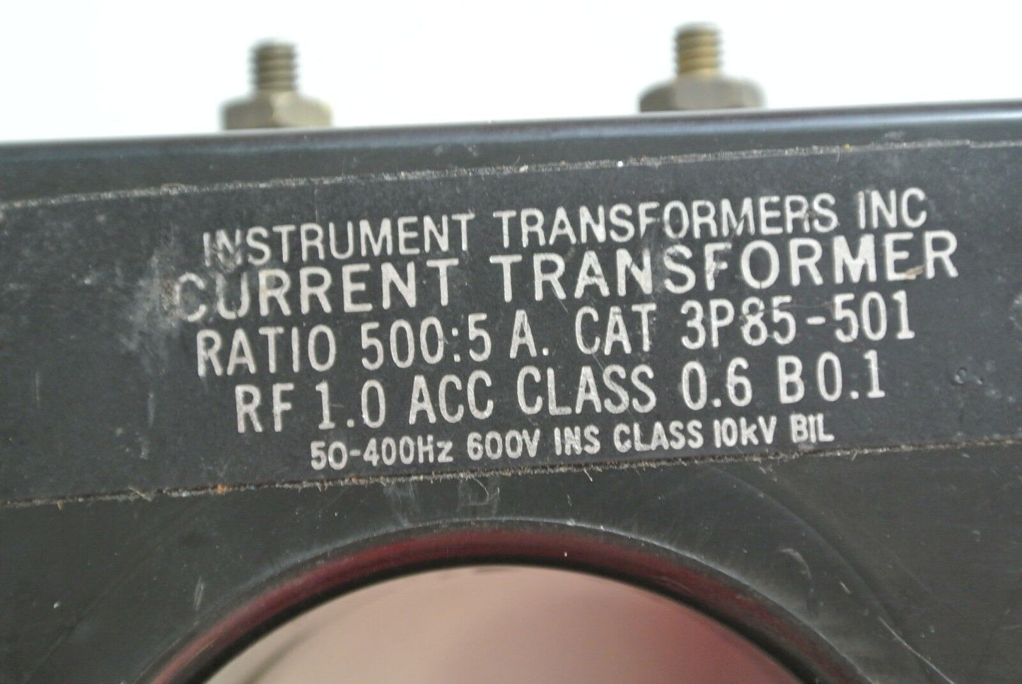 CUTLER-HAMMER 3P85-501  2092A37H07 CURRENT TRANSFORMER 500:5 RATIO 600V 50-400Hz