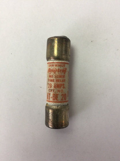 SHAWMUT AMP-TRAP AT-DE 20 DUAL ELEMENT TIME DELAY FUSE 20AMP 250VAC (LOT OF 10)