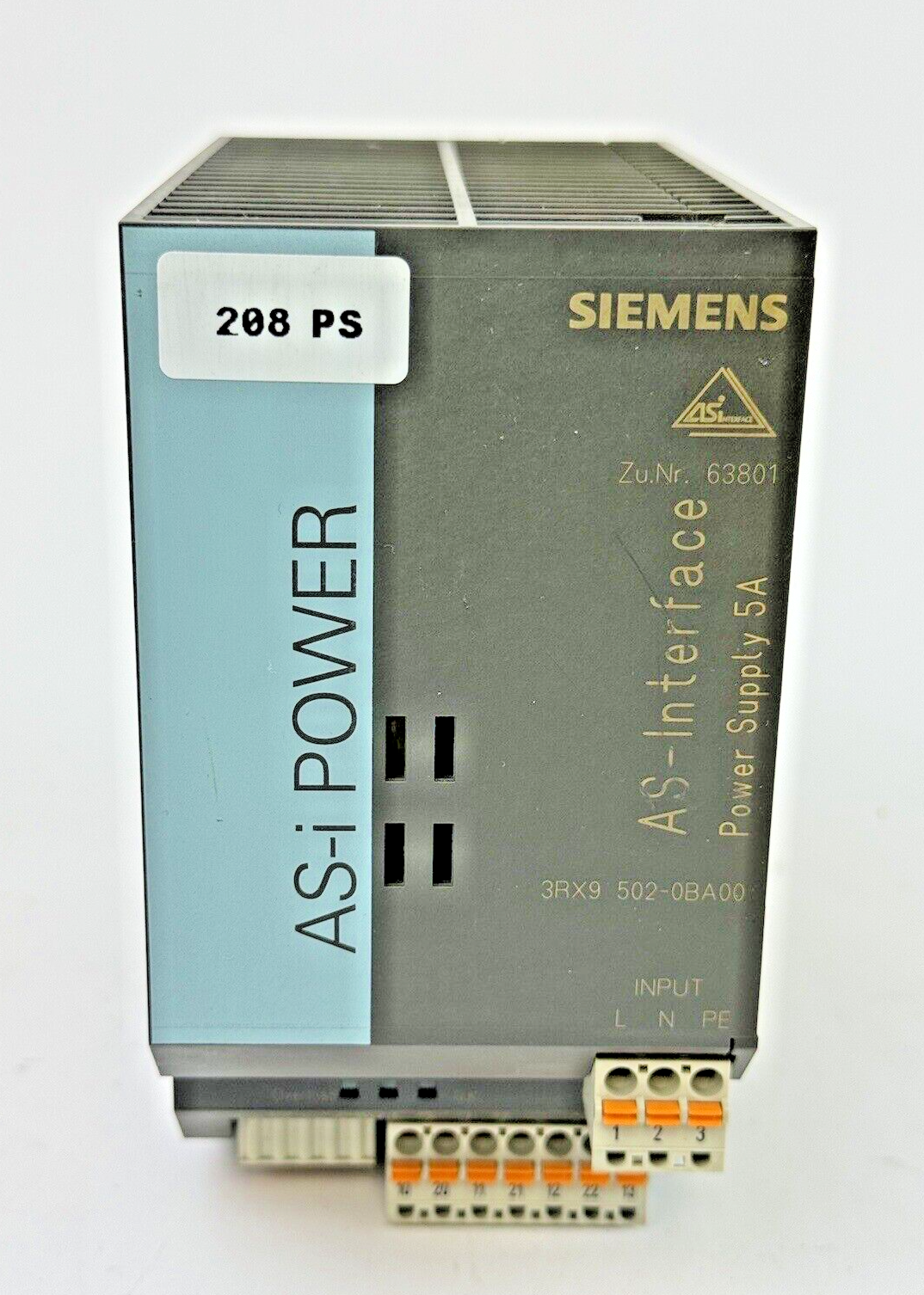 SIEMENS - 3RX9-502-0BA00 - AS INTERFACE POWER SUPPLY - 5A, 230 VAC, 50-60Hz