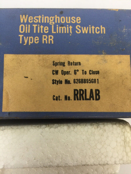 WESTINGHOUSE RRLAB OIL TITE LIMIT SWITCH 600VAC 10AMP