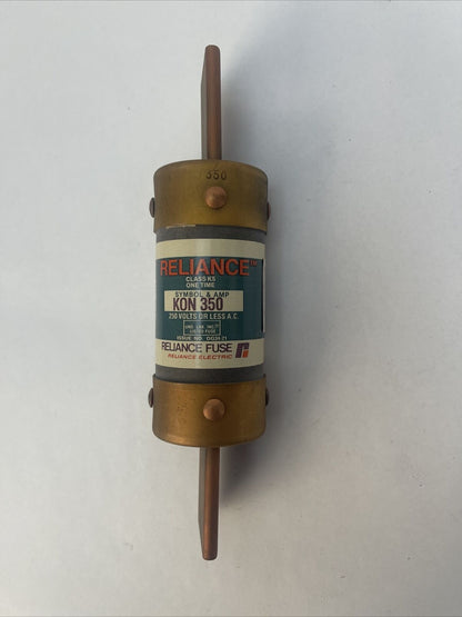 RELIANCE KON350 CLASS K5 ONE TIME FUSE 250VAC 350AMP