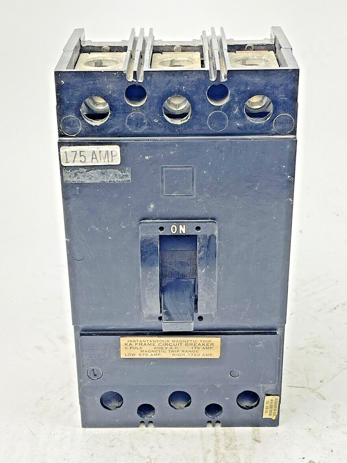 SQUARE D - KAL-36175 - CIRCUIT BREAKER - 175 AMP, 3 POLE, 600 VAC