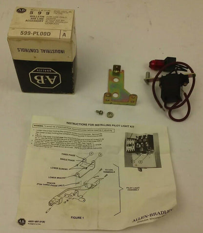 ALLEN BRADLEY 599-PL00D SER. A, PILOT LIGHT, 120VAC, NEMA SIZE 00, W/ X-227809