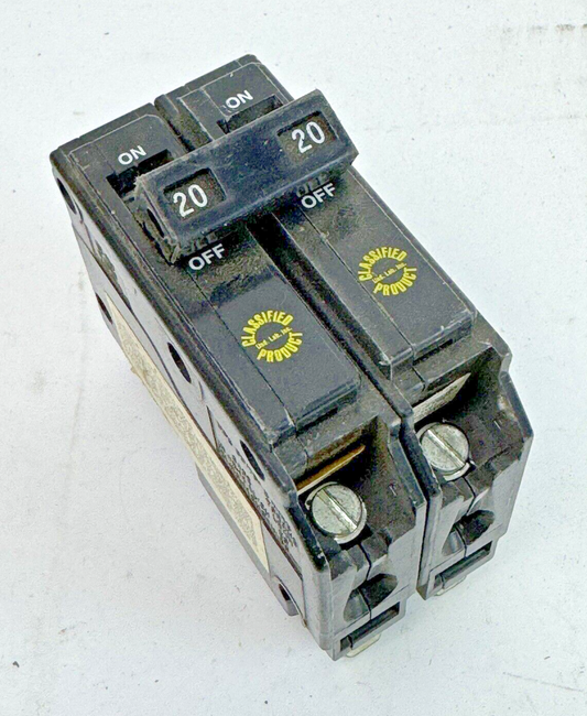 GE - TQ2120 - COMMON TRIP CIRCUIT BREAKER - 2 POLE, 20 A, 240 VAC, TYPE TQ