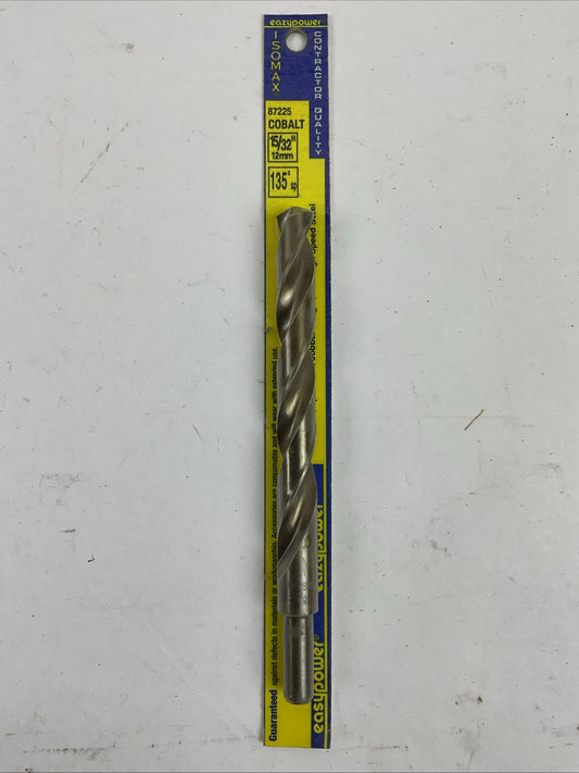 COBALT 87225 15/32" 12mm 135°sp EAZYPOWER ISOMAX DRILL BIT CONTRACTOR QUALITY