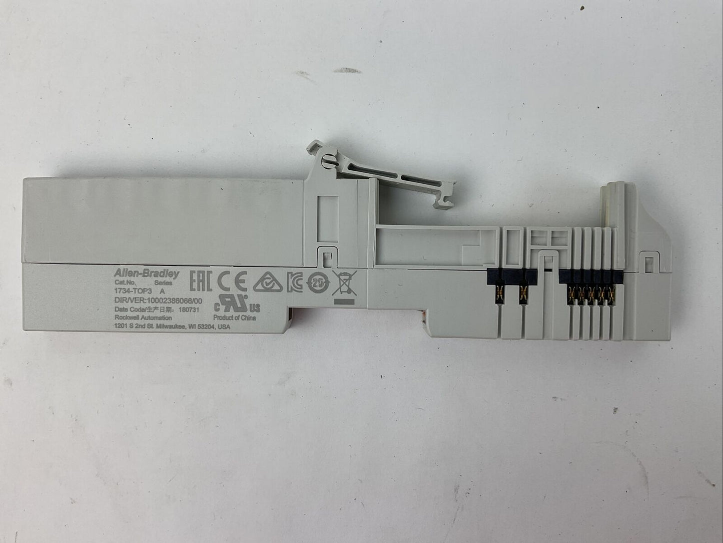 ALLEN BRADLEY 1734-TOP3 SER A TERMINAL BASE DIR/VER 10002386066/00 (LOT OF 4)