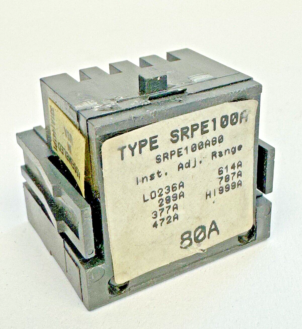 GE - SRPE100A80 - RATING PLUG W/ ADJUSTABLE INSTANTANEOUS TRIP - 80A