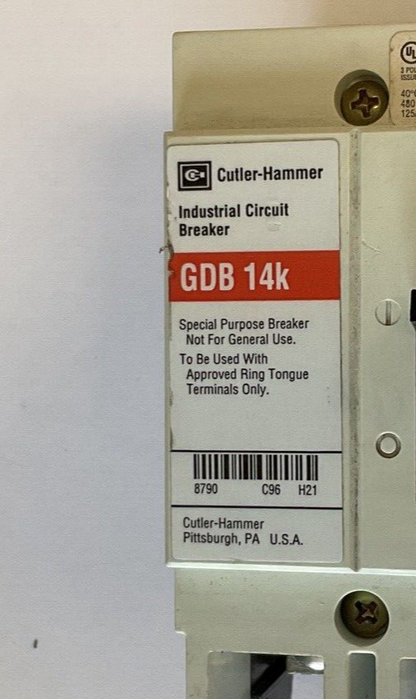 WESTINGHOUSE GDB 14K CIRCUIT BREAKER 80A 480VAC 3POLE 50/60HZ