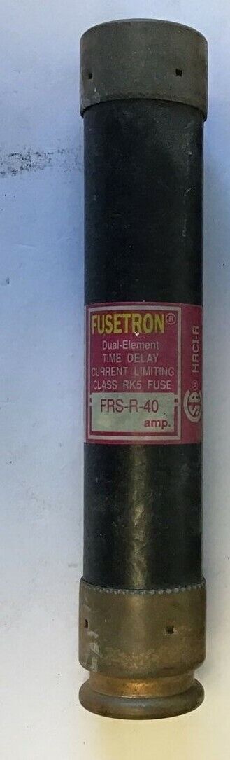 FUSETRON FRS-R-40 FUSE 600VAC 40AMP DUAL ELEMENT TIME DEL. CLASS RK5 **LOTOF 3**