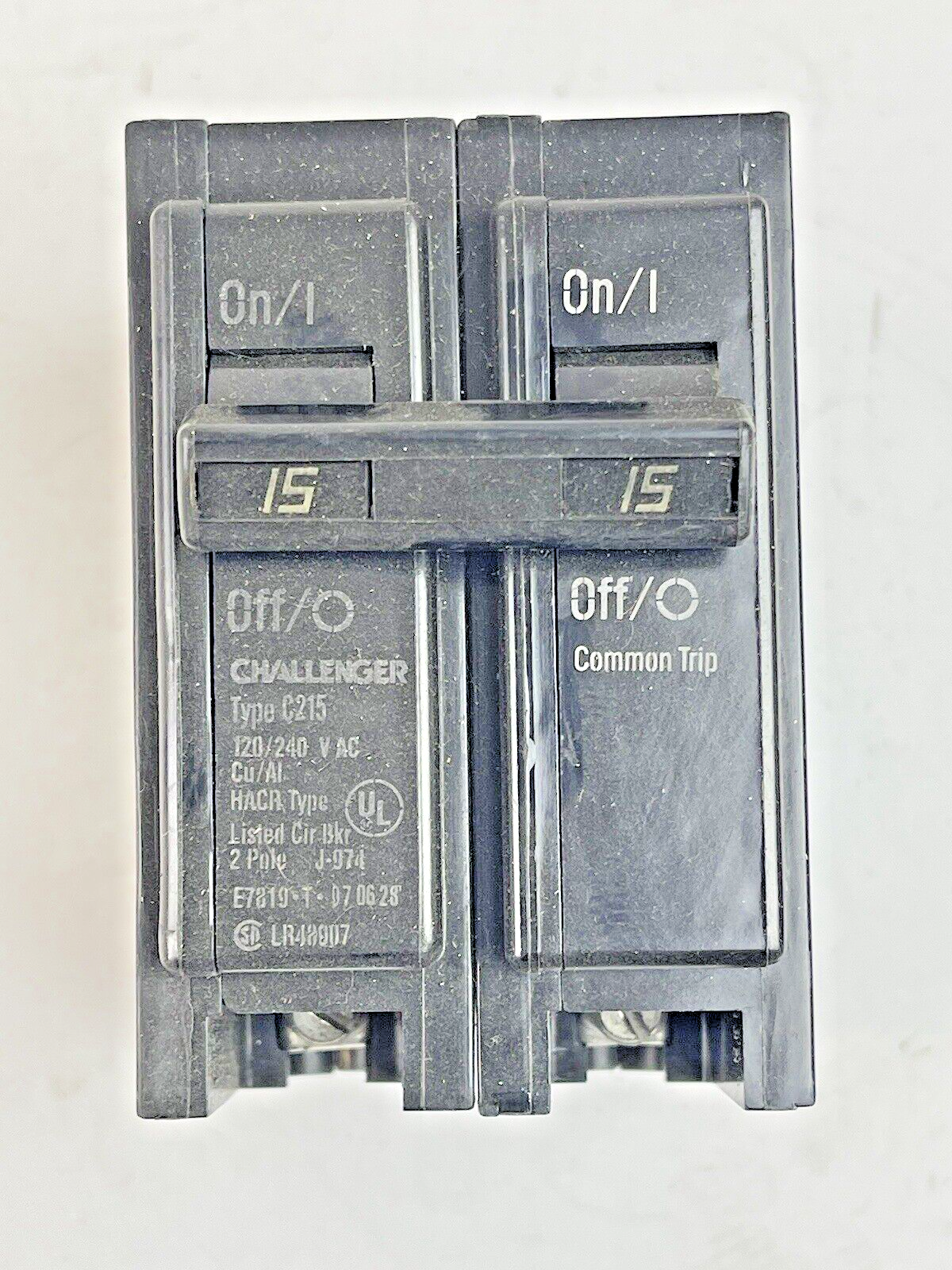 CHALLENGER *BOX OF 5* - C215 - 15A, 2 POLE TYPE C CIRCUIT BREAKERS, 120/240 VAC