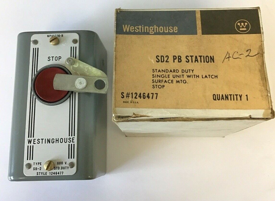 WESTINGHOUSE SD-2 PB W/LATCH 600V PUSHBUTTON