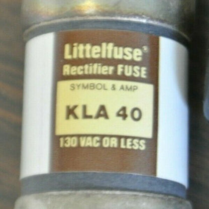 BOX of 10 / LITTELFUSE KLA40 RECTIFIER FUSE / 40A / 130V / NEW SURPLUS / KLA-40