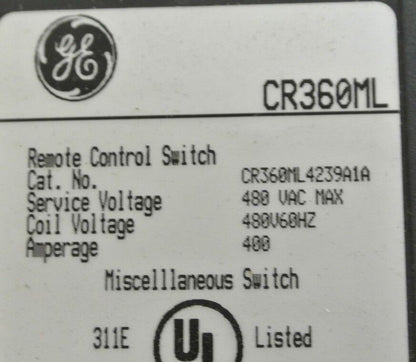 GE CR360ML4239A1A REMOTE CONTROL SWITCH / MISCELLANEOUS SWITCH - NEW SURPLUS