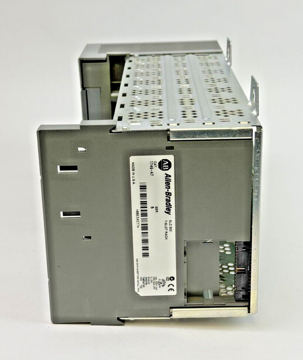 ALLEN BRADLEY - 1746-P2 SER. C -POWER SUPPLY W/ 7 SLOT RACK 1746-A7 SER. B