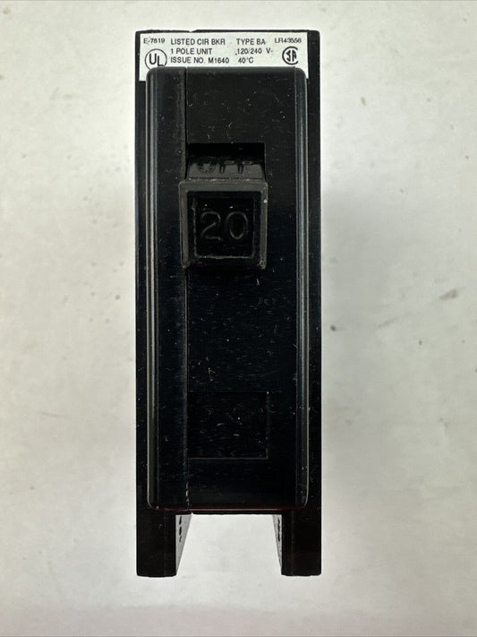 CUTLER HAMMER/WESTINGHOUSE BOLT-ON CIRCUIT BREAKER 1P 20A 120/240VAC (LOT OF 5)