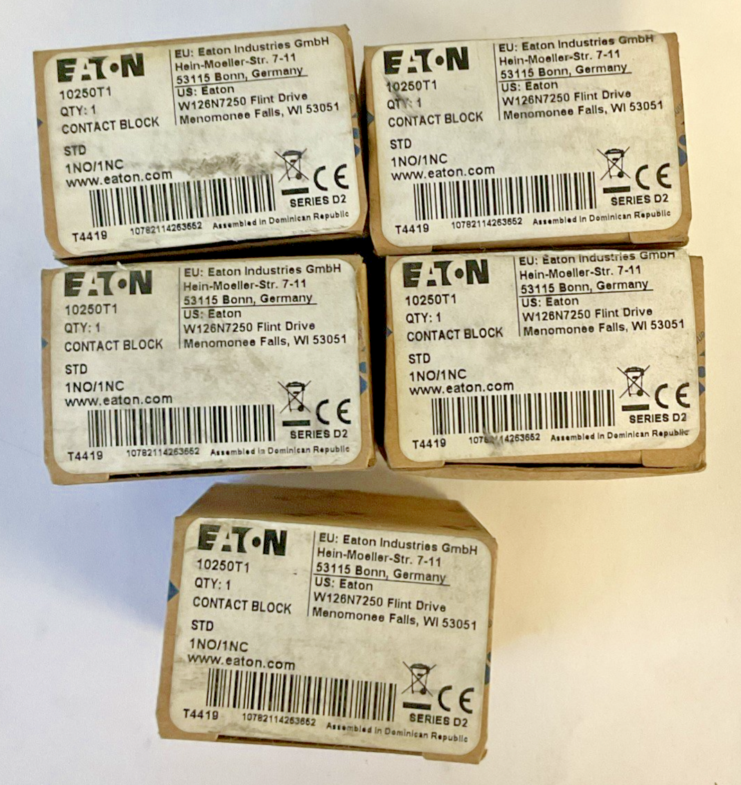 EATON 10250T1 CONTACT BLOCK SER.D2  ***LOTOF5***