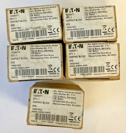 EATON 10250T1 CONTACT BLOCK SER.D2  ***LOTOF5***