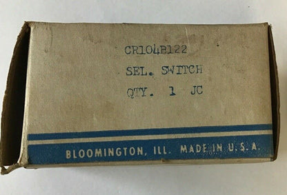 GENERAL ELECTRIC CR104B122 SELECTOR SWITCH W/O KNOB